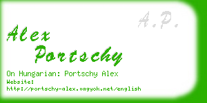 alex portschy business card